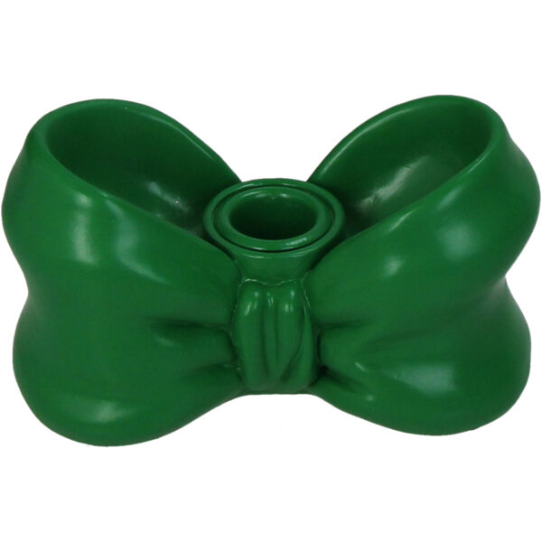 Green Bow Candle Holder