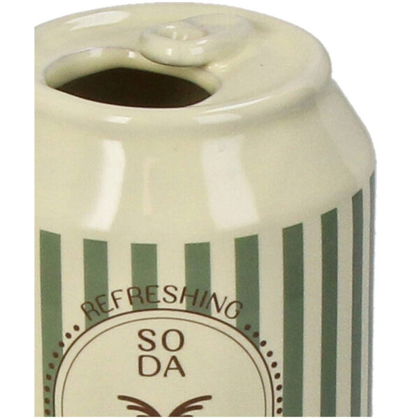 Green-Striped Soda Can Vase - Image 2