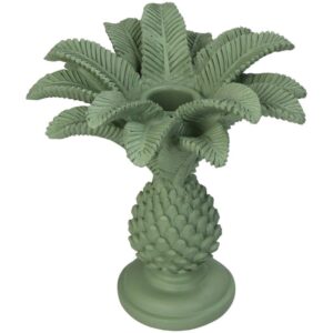 Green Palm Tree Candle Holder